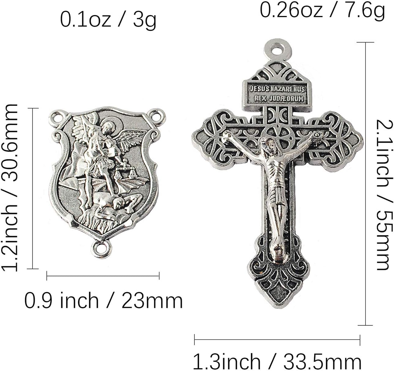 Rosary Making Pardon Crucifix Centerpiece St Michael Shield Medal