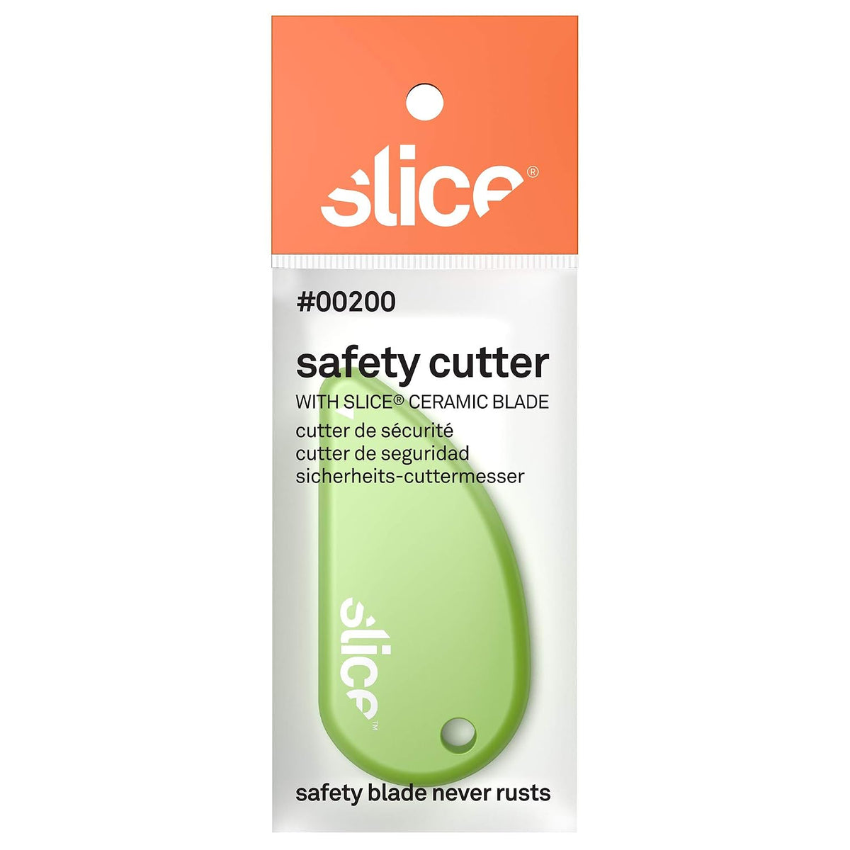 10515 Mini Box Cutter & Micro Ceramic Blade, Safety Cutter, Finger Friendly, Cuts Blister Packaging, Paper & Ideal