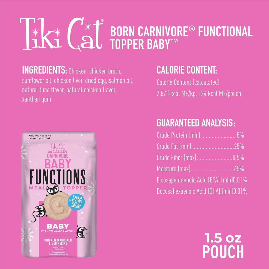 Born Carnivore Baby Topper, Chicken & Chicken Liver, 1.5 oz. Pouch