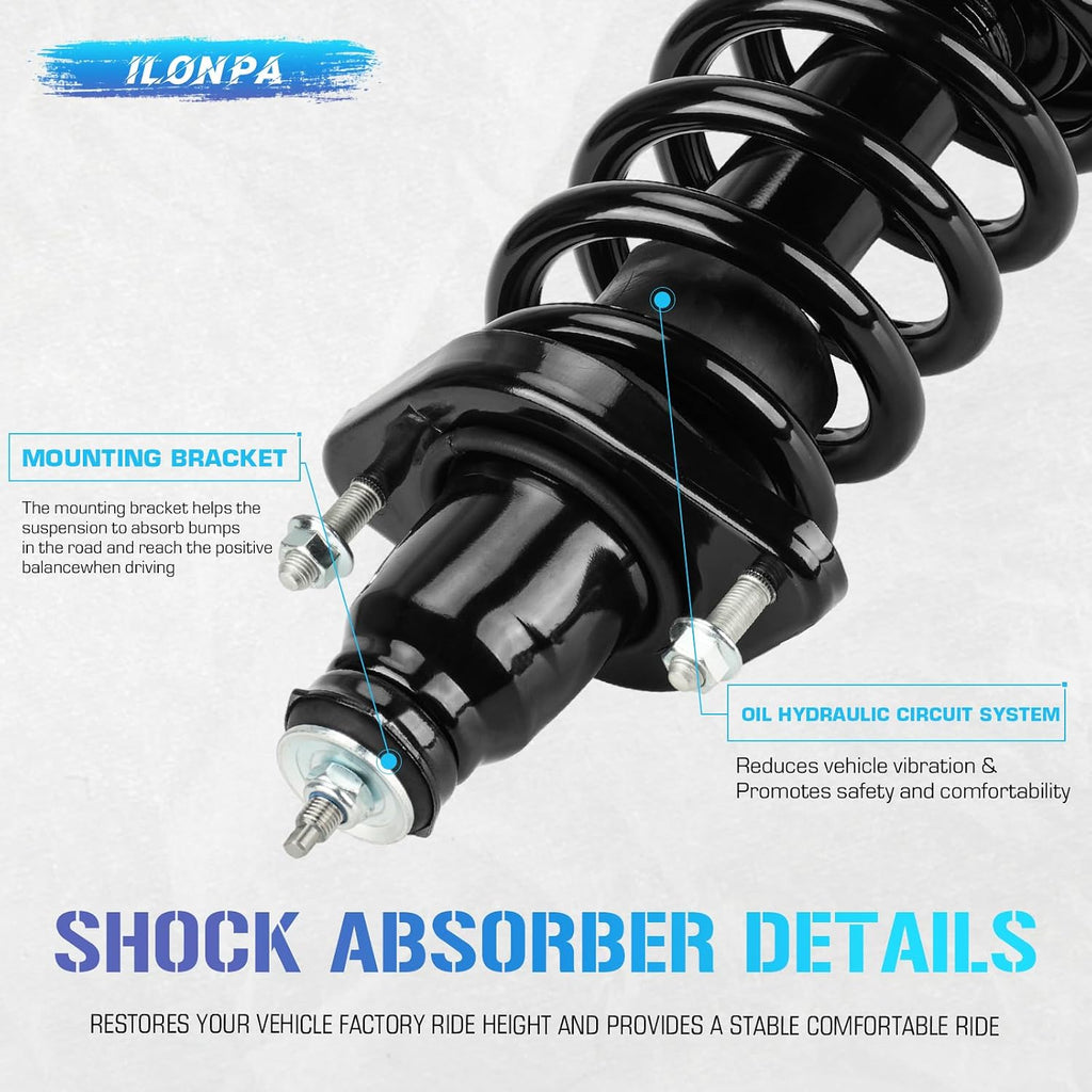 ILONPA Rear Struts Shocks for 2007-2011 Honda CR-V 2.4L (4WD, AWD, FWD)