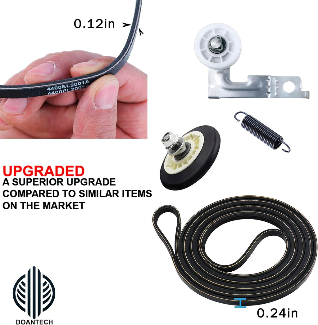 Upgraded Dryer Repair Kit Dryer Roller Kit for LG DLGX0002TM DLGX2451R DLGX2502V DLGX2502W DLGX2551R DLGX2551W DLGX2651R DLGX2651W DLGX2656V DLGX2802L DLGX2802W DLGX2902V DLGX3002P DLGX3002R DLGX3002W