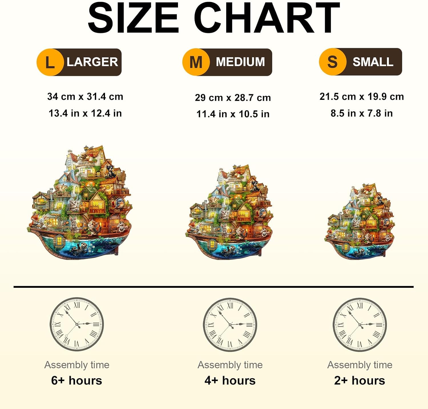 Wooden Puzzles for Adults (95 Piece, S, 8.5 * 7.8in) Animal Ark Wood Puzzle Adult, Unique Wooden Animal Jigsaw