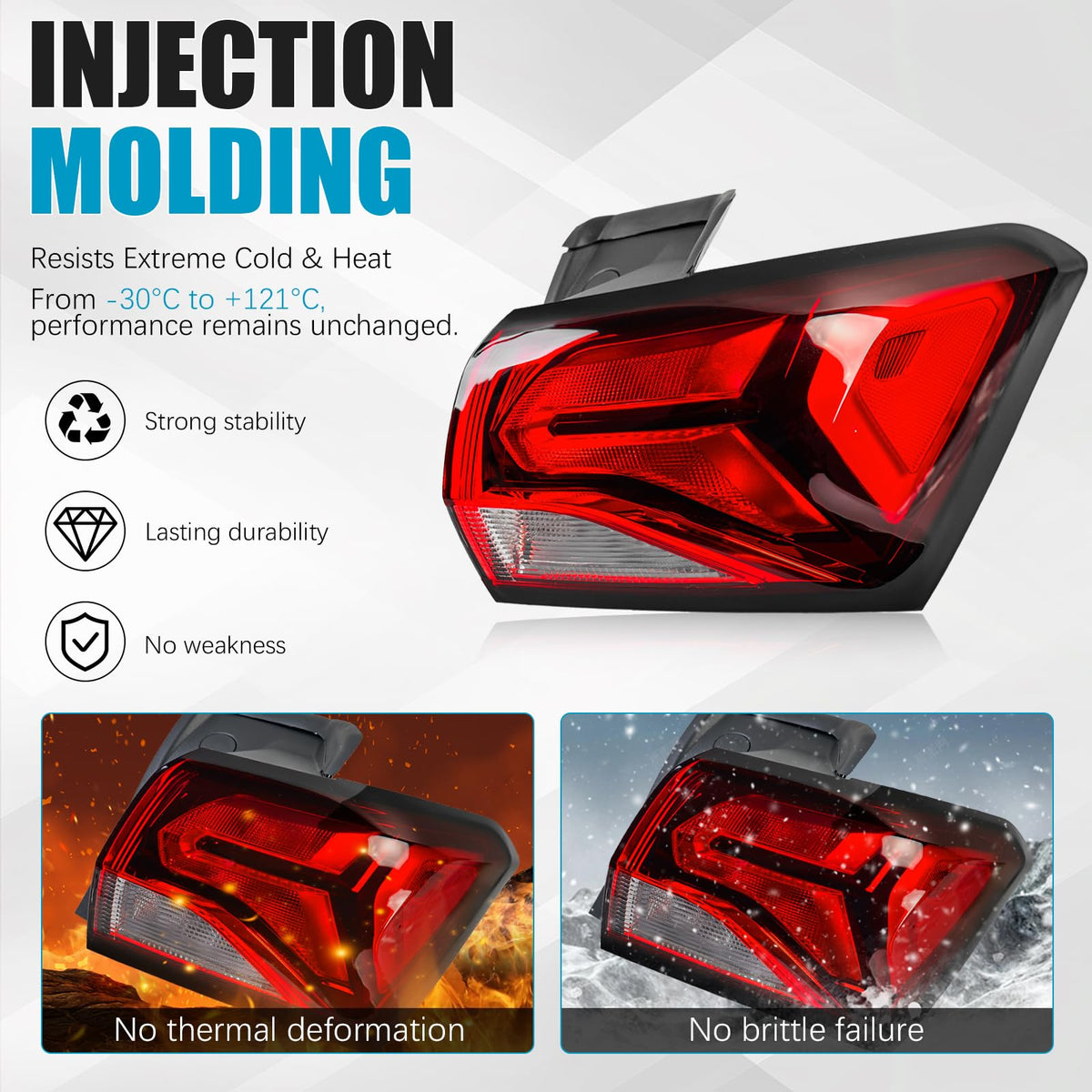 Outer Tail Light Assembly for Chevy Equinox 22-24 Halogen Right