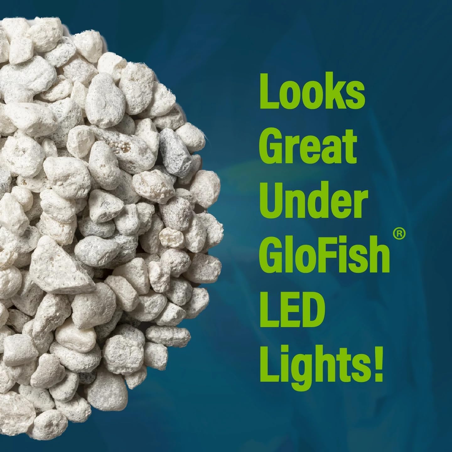 aquarium Gravel 5 Pounds, White, Complements GloFish Tanks (29022)