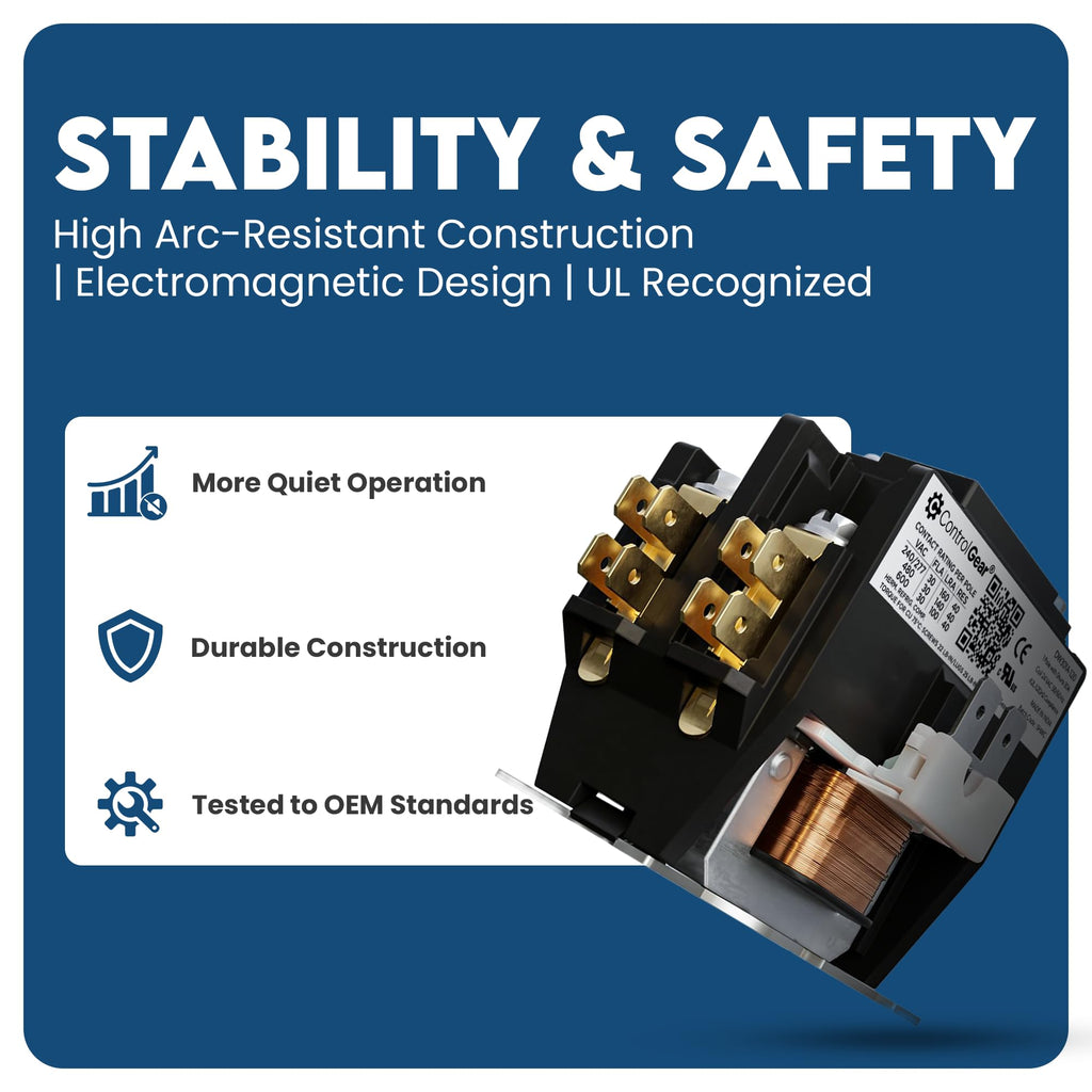 1-Pole Definite Purpose Contactor, 30A, 24V Coil, UL Recognized, A2L Cert.