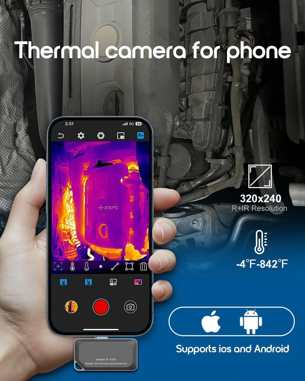 Thermal Imaging Camera,320x240 Super IR Resolution