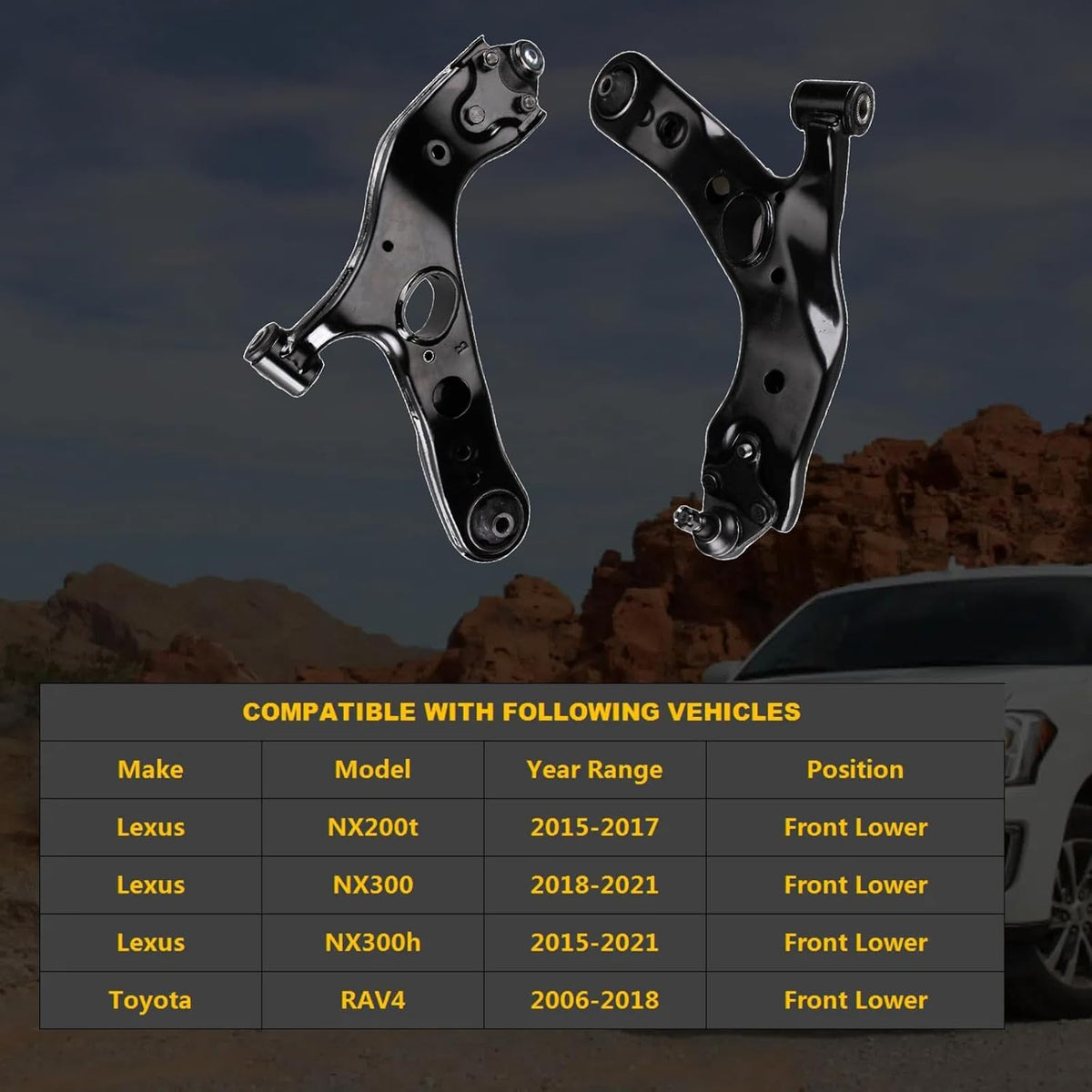 Front Lower Control Arm Kit for Toyota RAV4 2006-2018 K620586 K620587