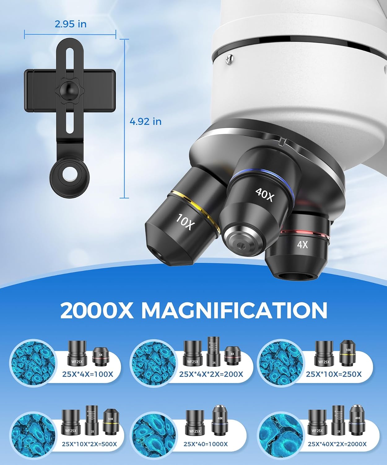 Compound Binocular Microscope for Adults, Professionals&Kids