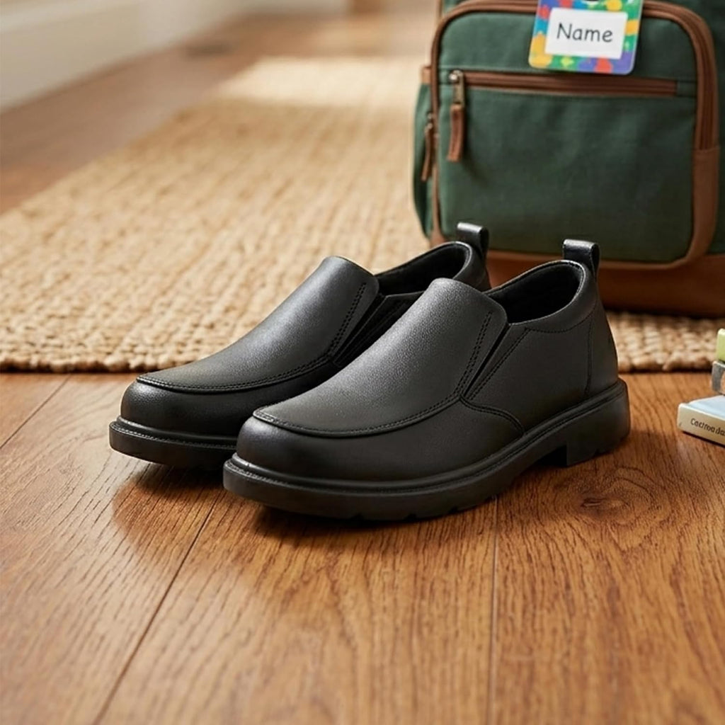 Boys Slip-On School Uniform Shoes Non-Slip Comfortable Loafers for Kids