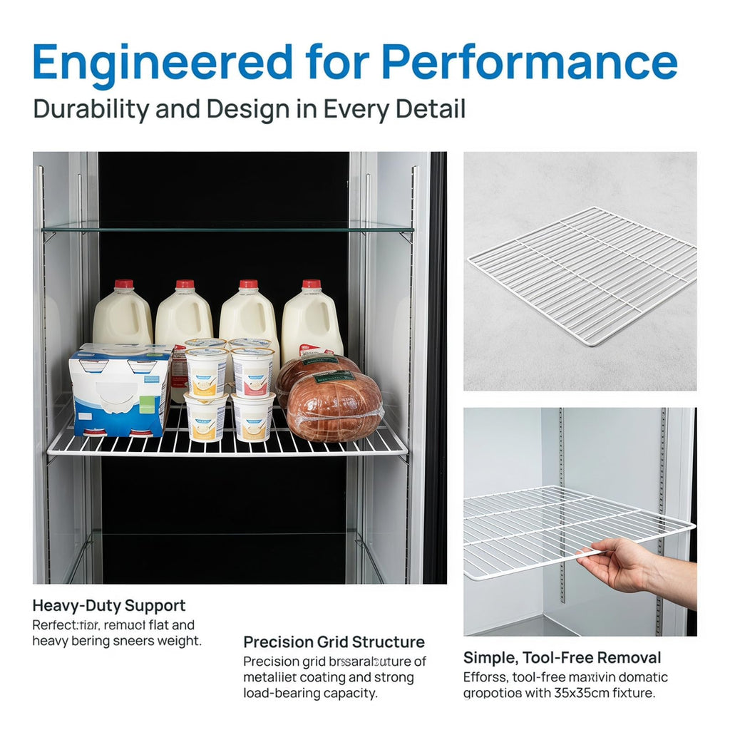 Refrigerator Wire Shelf Replacement Metal Grid Rack for Freezer