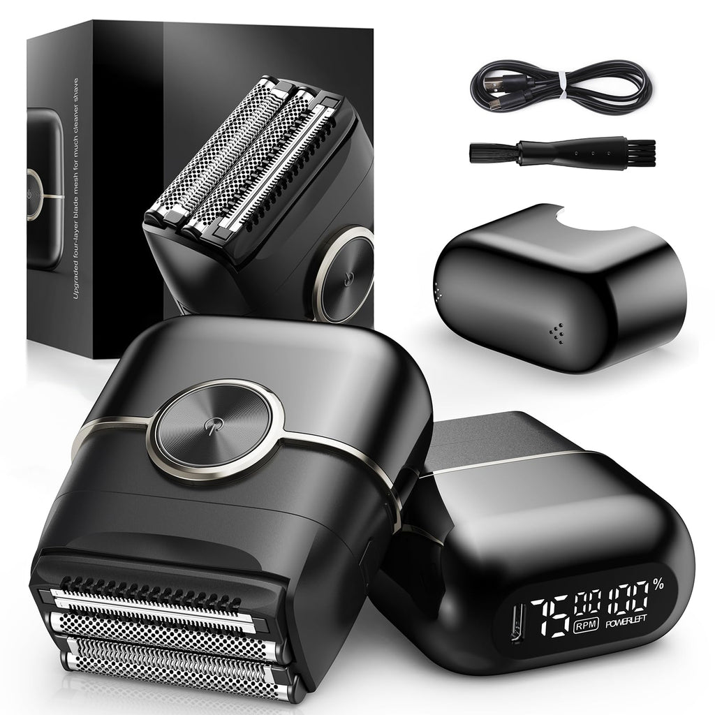 Electric Foil Shavers for Men: 4 Floating Blades & Big LED Display