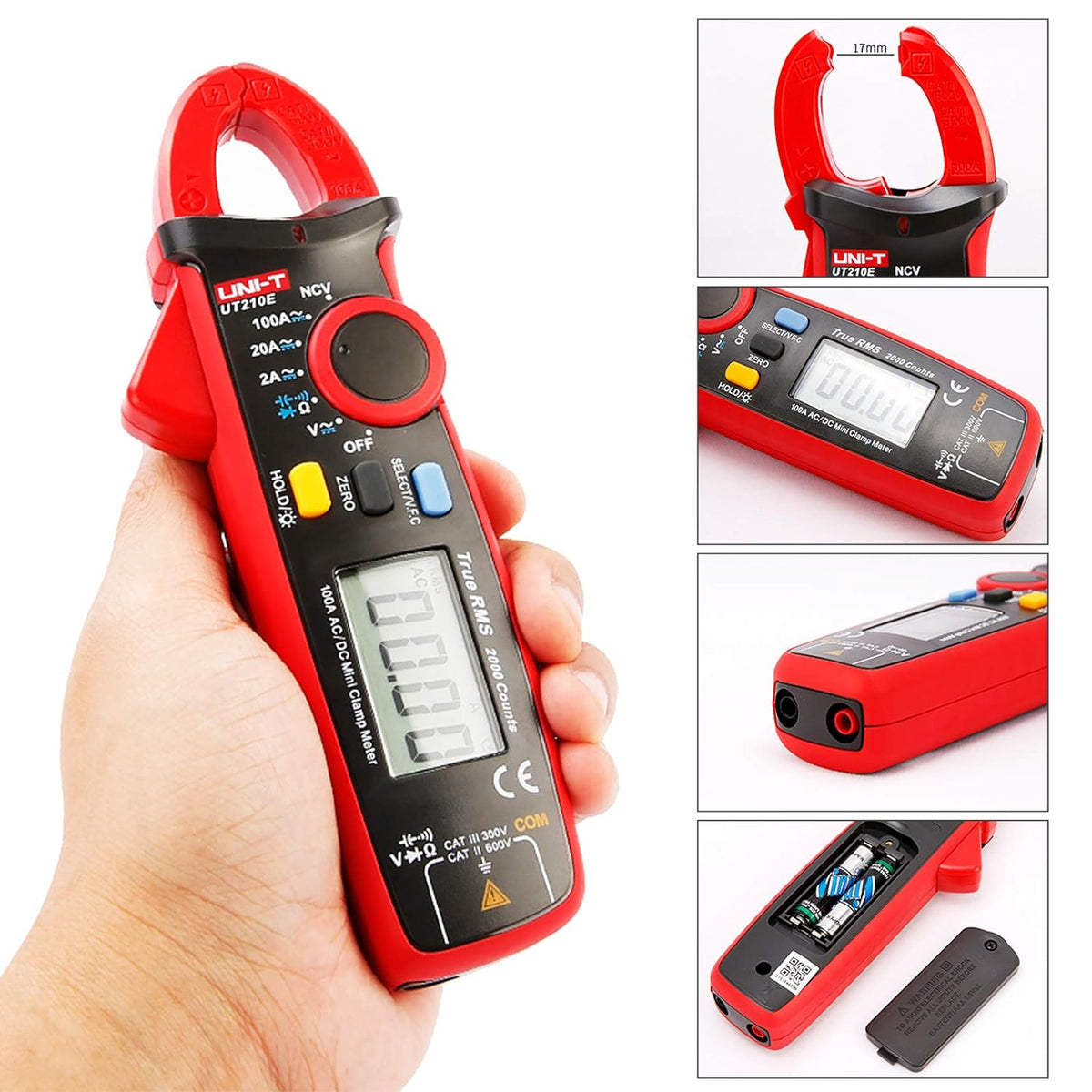 YIRU UNI-T UT210 Series True RMS Digital Clamp Meter AC/DC Voltage Tester with ohm, Capacitance Measurement…