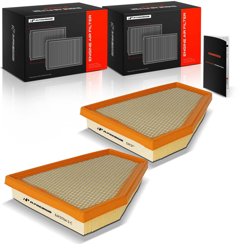 A-Premium 2-PC Engine Air Filter Compatible with Jeep