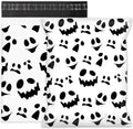 100 Pcs Halloween Poly Mailers 10 x 13 Inch White Black Ghost Expression Packaging Bags Self Seal Mailing Envelope