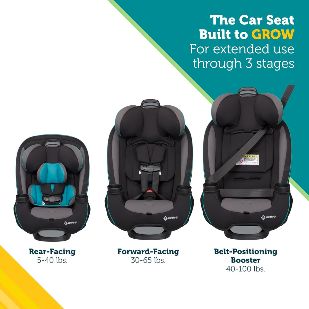 Grow and Go All-in-One Convertible Car Seat, Rear Facing, 5-40 lbs, Forward Facing (30–65 lbs), High Back Booster