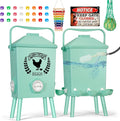 TGEYD 4.2 Gallon Automatic Chicken Waterer & Hanging Chicken Feeder Set