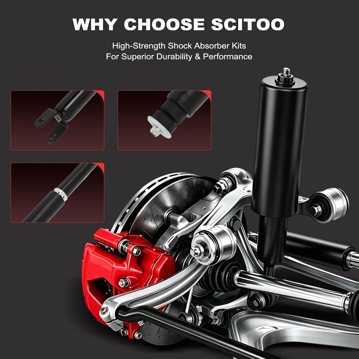 SCITOO 2pcs Rear Shock Absorbers Replace for Explorer