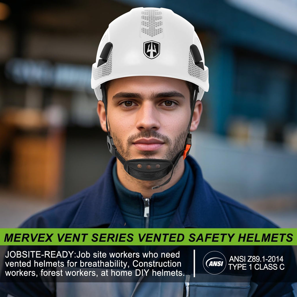 Safety Helmet Construction Hard Hat ANSI Z89.1 Cascos De Construccion Vented ABS Work Hardhat for Men Women