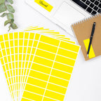 Color Coding Labels,400 PCS 1" x 3" Yellow Rectangular Colored Labels Stickers