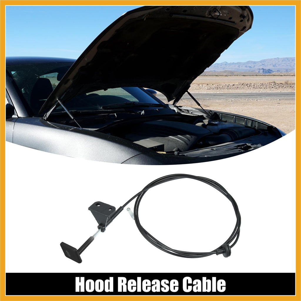 Partuto 74130SNAA01 Front Hood Latch Lock Release Wire Cable Replace for Honda Civic 2006-2011 Black Replacement