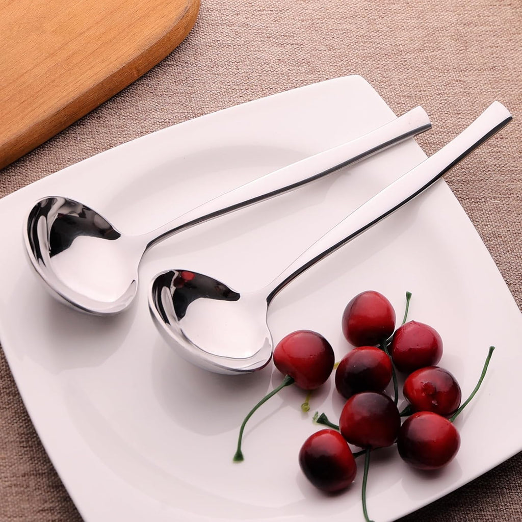 Small Stainless Steel Gravy Ladle, Soup Ladles Serving, 4 Packs | Little Ladle, Dressing Ladles Serving