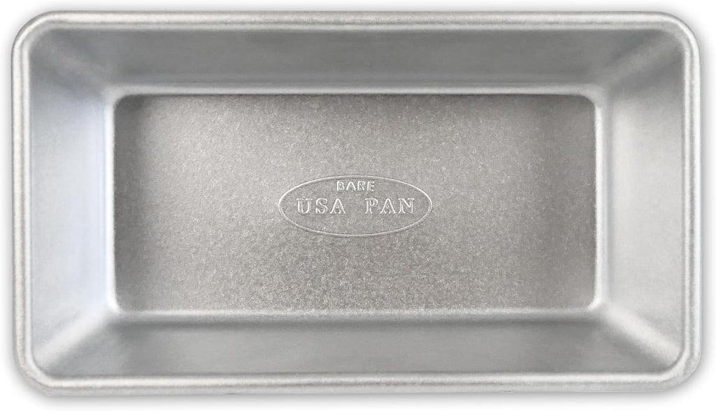 Bare Bakeware Traditional Aluminized Steel Uncoated Small Loaf Pan, Made without nonstick coating, 1 Lb