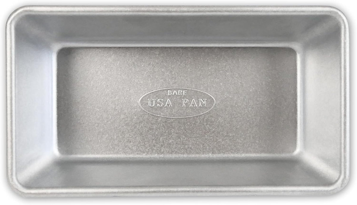 Bare Bakeware Traditional Aluminized Steel Uncoated Small Loaf Pan, Made without nonstick coating, 1 Lb