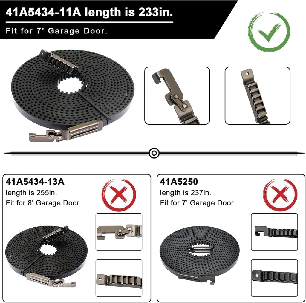 Upgraded 41A5434-11A Drive Belt 233 Inches for 7FT Garage Door Opener