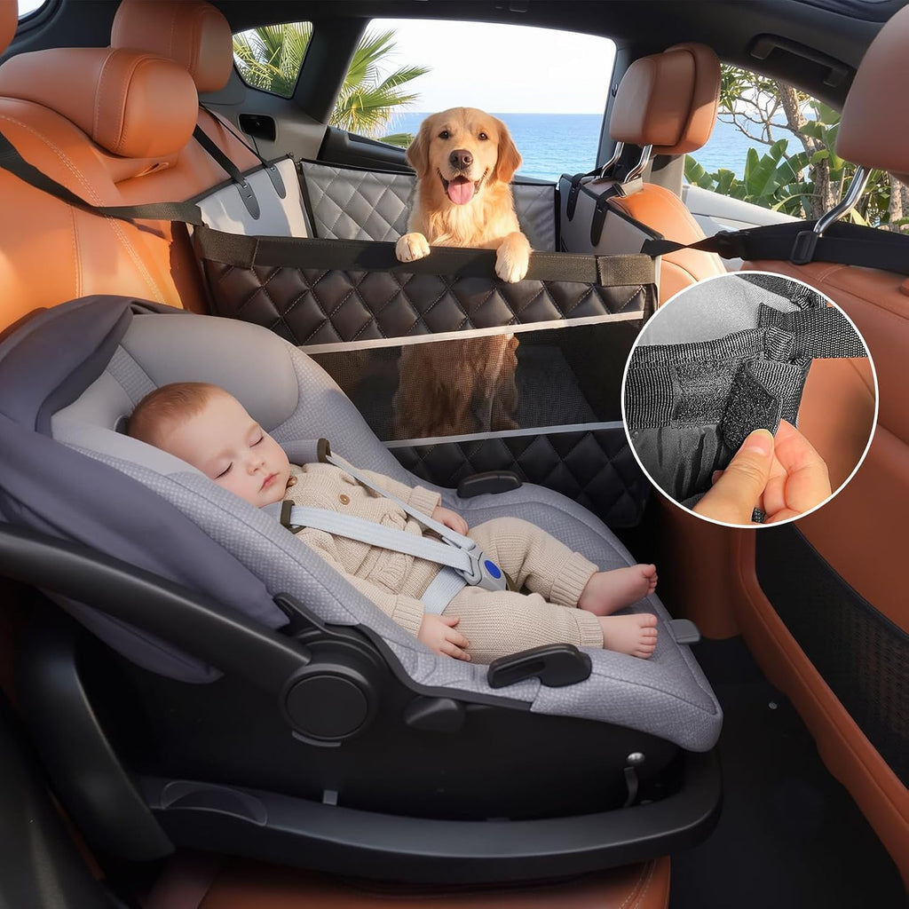 Dog Car Seat for Large Medium Dogs, Back Seat Extender for Pets, Waterproof Pet Carseat for Medium Sized Dog, Hammock