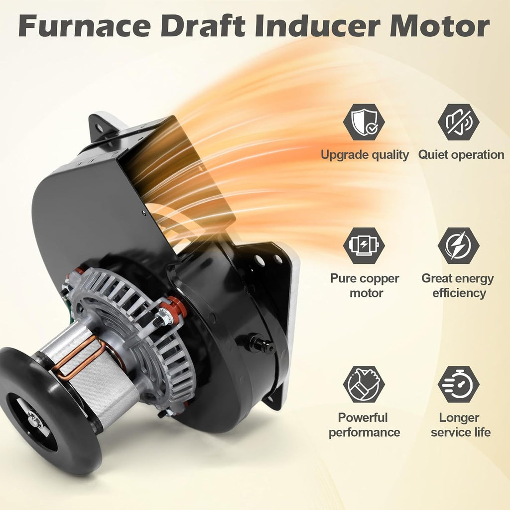 Draft Inducer Motor Replacement Compatible with Goodman B1859005S, B1859005, Jakel J238-112-11128, J238-112-11258 Furnace Exhaust Draft Blower Motor Assembly