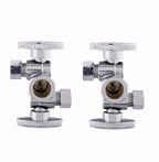 2Pcs EFIELD Angle Comp Stop Valve, 2 Shutoff Handle,3/8"OD(VALVE134-2)