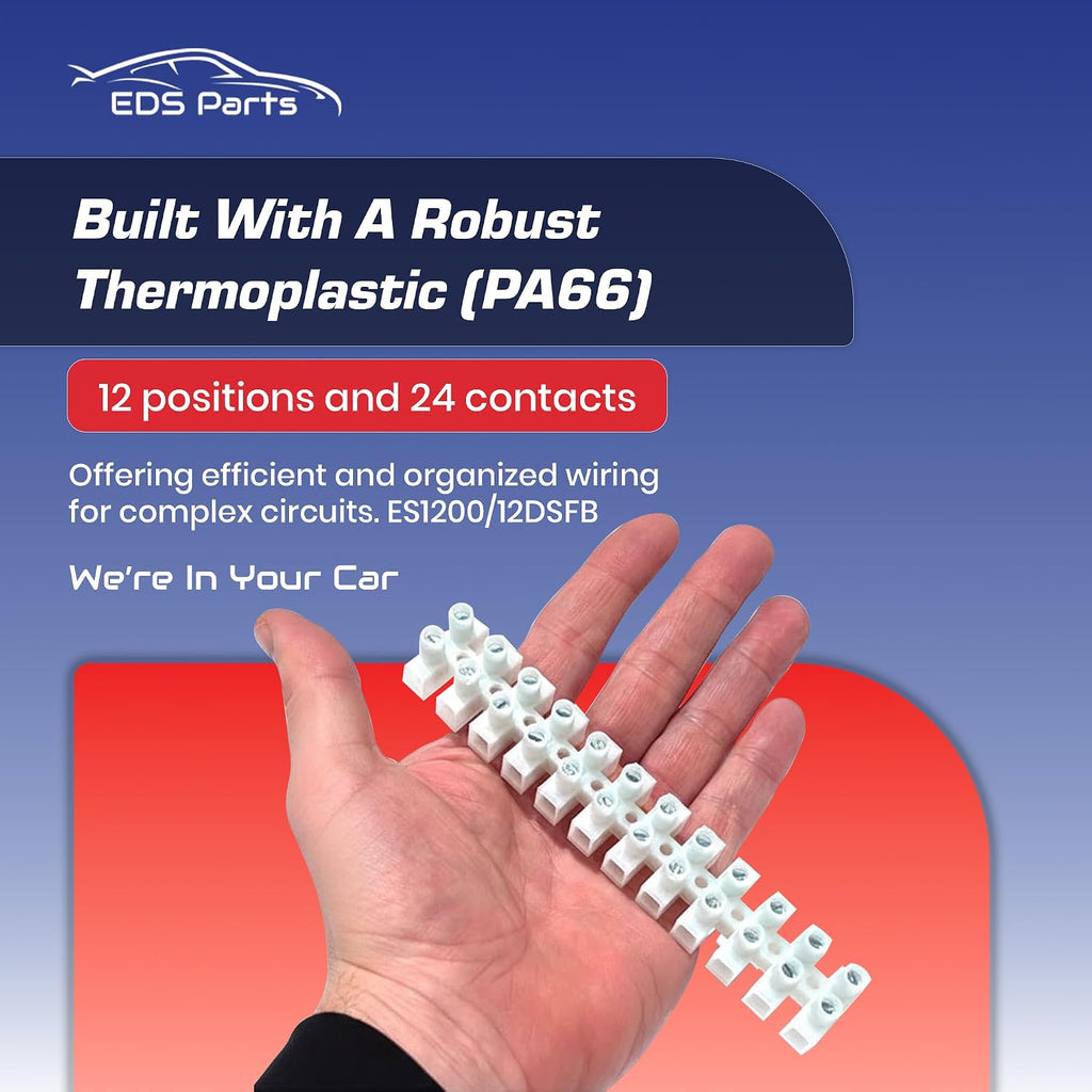 EDS 12 Position / 24 Contact Terminal Block Barrier Strip ES1200/12DSFB