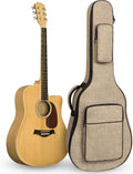 39 40 41 Inch Acoustic Guitar Bag with 0.5 Inch Thick Waterproof Padding Adjustable Shoulder Strap Guitar Case Gig