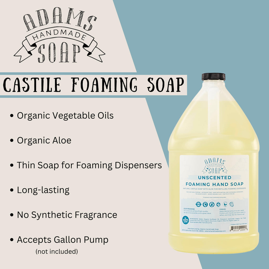 Thin Castile Foaming Liquid Hand Soap 1 Gallon Refill - Unscented
