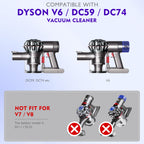 V6 Dust Bin Replacement Compatible with Dyson V6 Vacuums, Type B Interface