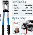 Tivorex Battery Cable Crimping Tool Kit for AWG -1/0 Electrical Lug
