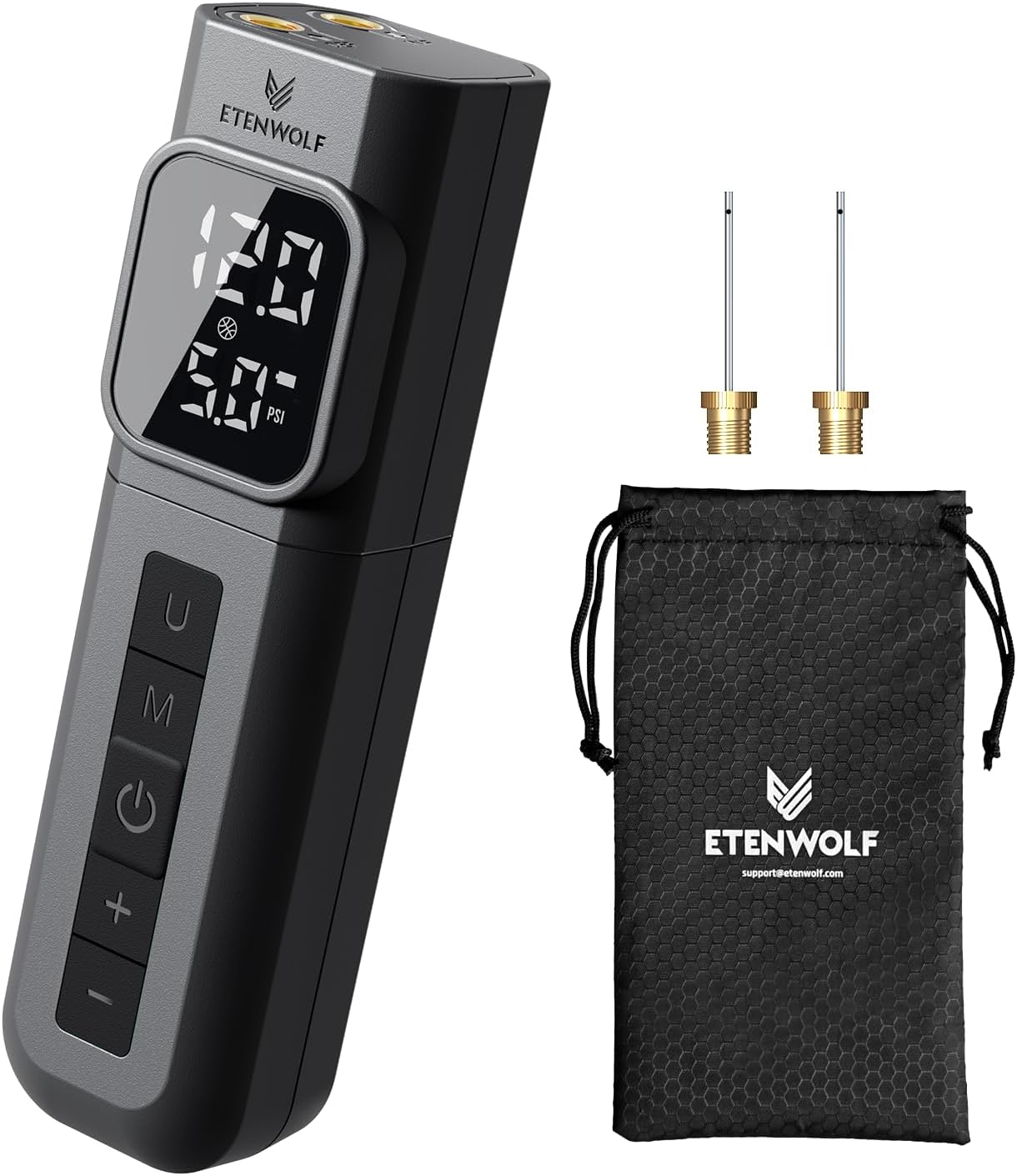 P200 Electric Ball Pump 2000mAh Air Pump for Sports Balls | with Preset Gauge and Digital LCD Display, Fast Inflation