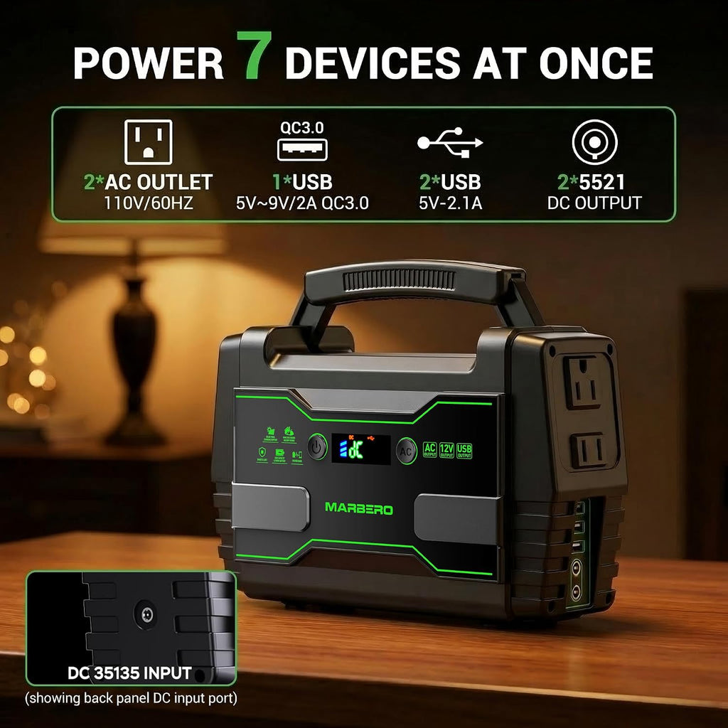 Solar Powered Generator 155Wh, 100W with Solar Panel Kit 30W | Solar Generator 150W Surge Power Station with 2x 100W
