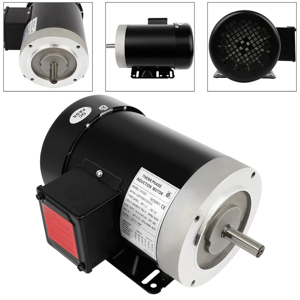 1.5HP General Electric Motor 3450RPM Three Phase 230/460V TEFC 2Pole 60HZ