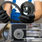 uxcell 187-L-100 L Timing Belt 18.7" Pitch Length x 1" Width x 0.18" Height, 50 Teeth Closed Loop Rubber Timing Belt
