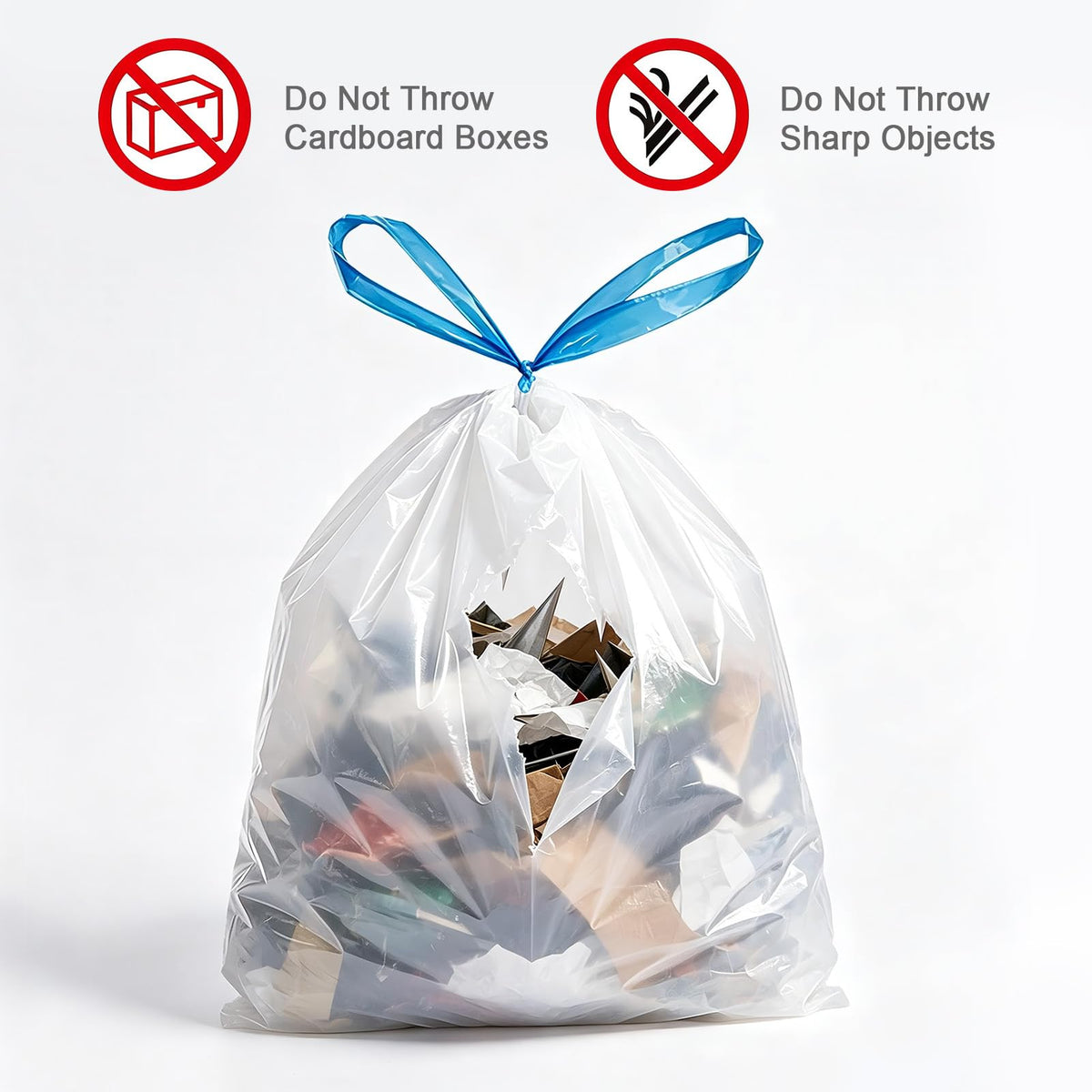4 Gallon Small Trash Bags,1200 Count Drawstring Garbage Can Liners