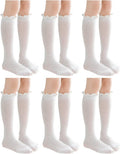 Kids Girl Mid-calf Knee High Socks Casual Dress Socks Long Tube 3-12Y