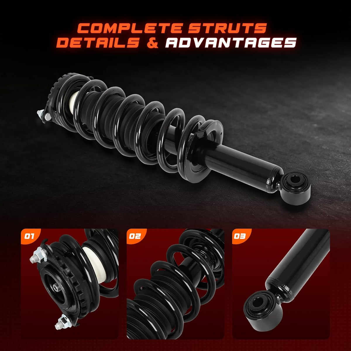CCIYU Rear Complete Strut shock and Strut Fit for Subaru Outback 05-09 2PCS
