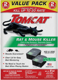 Rat & Mouse Killer, Child & Dog Resistant, Disposable Station, 8 oz. | 2 Pre-Filled Ready-To-Use Bait Stations
