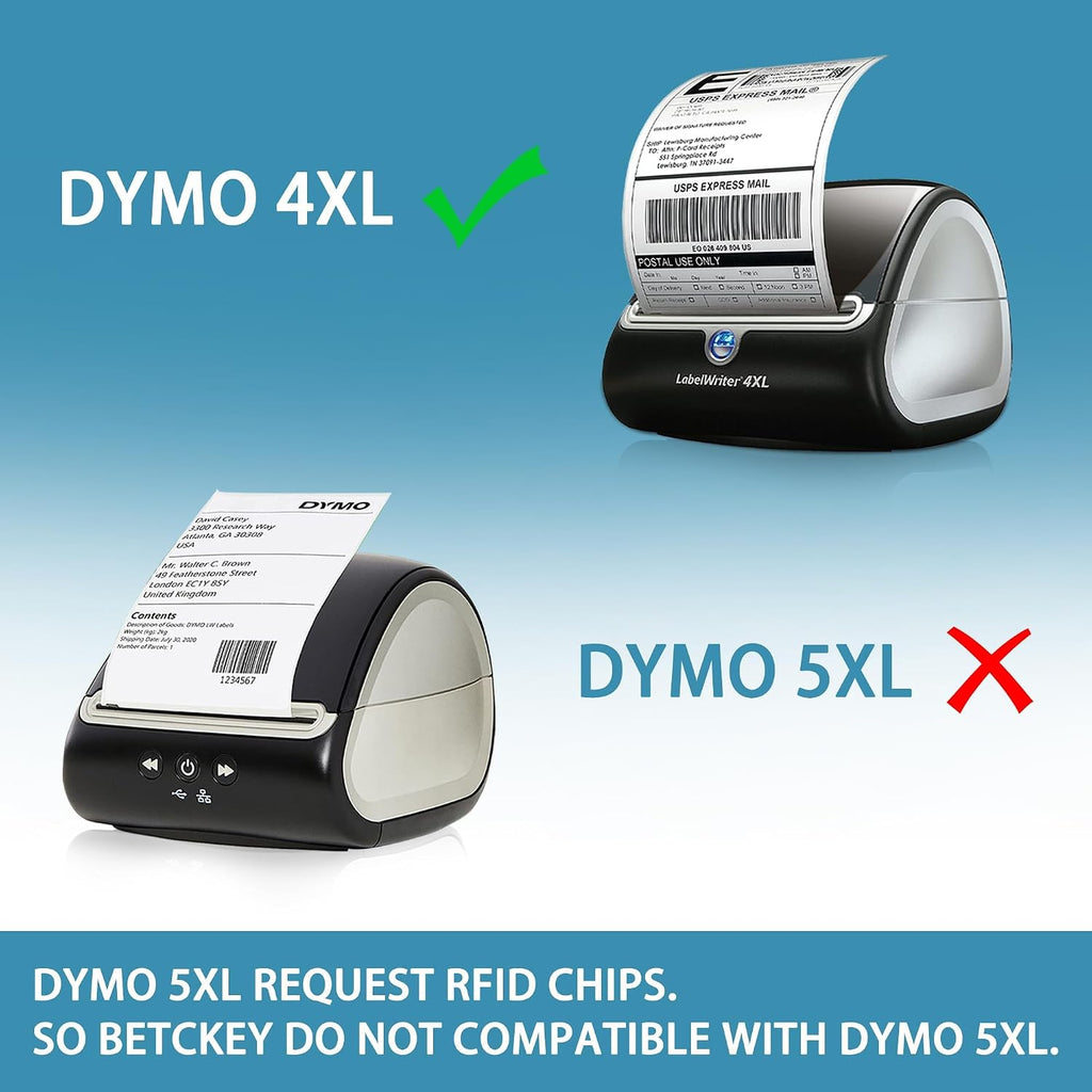 Compatible DYMO 1744907 (4" x 6") Shipping Labels, Perforated, Compatible with DYMO Labelwriter 4XL Rollo & Zebra