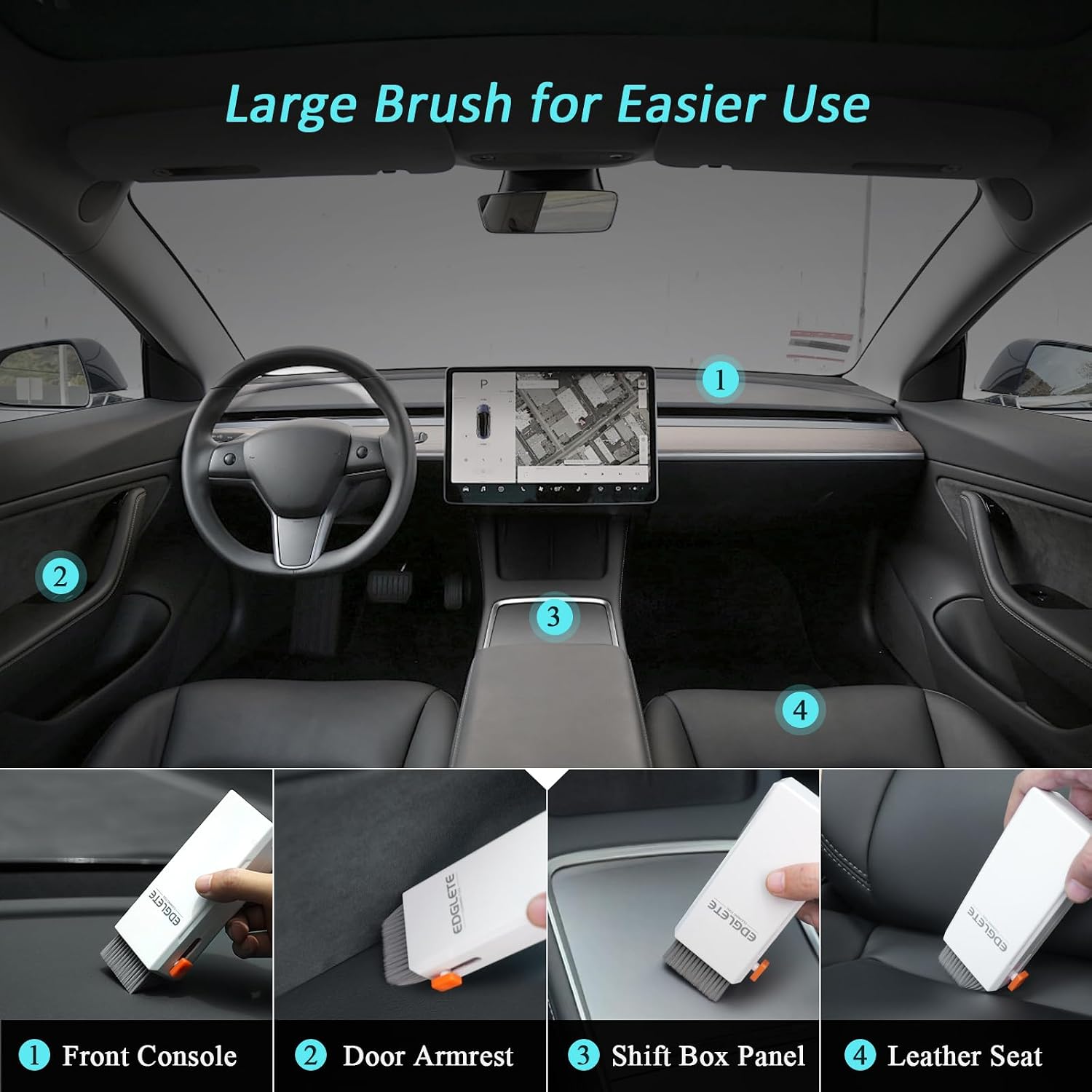 Car Screen Cleaner Spray and Wipe, Car Interior Cleaner Detailing Kit Screen Cleaning Tool for Touchscreen Display