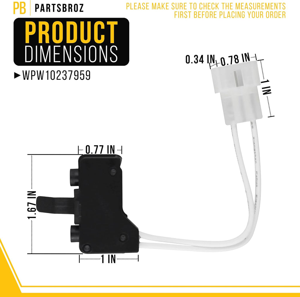 Dryer Door Switch for Amana NED4500VQ0