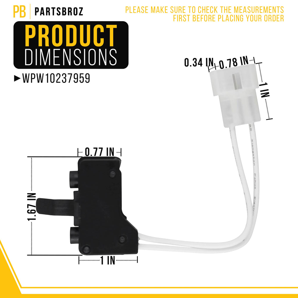 Dryer Door Switch for Kenmore 110.6012510