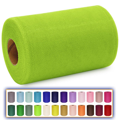 Lime Green Tulle Fabric Roll 6 Inch x 100 Yards