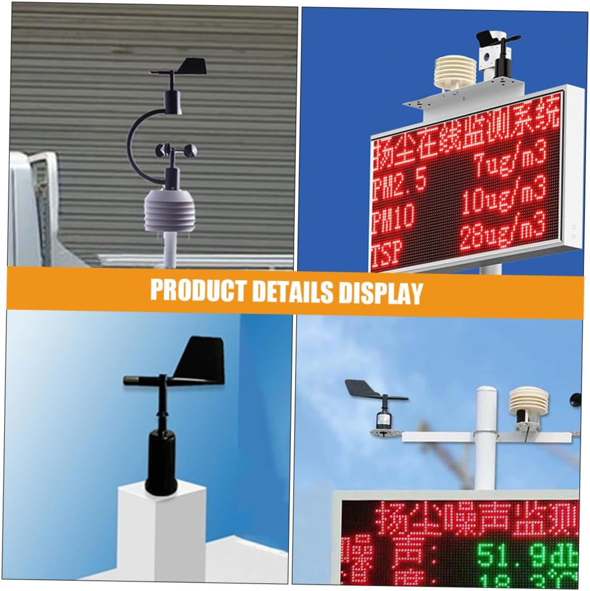 2 Pcs Wind Anemometer Shell Abs Wind Indicator for Direction Measurement Durable Indicator for Weather Stations